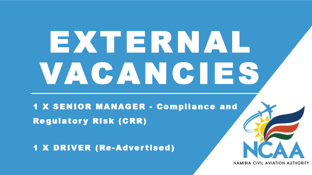EXTERNAL ADVERTS - Senior Manager (CRR) & Driver